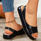 🔥 49% SLEVA! 👡 Dámské plošinové sandály ✨ Třpytivý design, otevřené špičky a sportovní pro léto i každodenní nošení