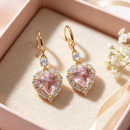 💖 NYNÍ 49% SLEVA! ✨ Třpytivé náušnice ve tvaru srdce – Elegantní design, brilantní lesk a lehké – Ideální pro každodenní půvab i speciální příležitosti 💎