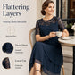 👗 49% SLEVA NYNÍ! 🌸 Dámské elegantní plus size vrstvené šaty – krajkové detaily, vysoký pas & perfektní pro všechny příležitosti ✨