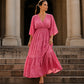 🌸👗 Dámské šaty s potiskem a výstřihem do V – Volný střih, elegantní vzor, lichotivá silueta pro romantický vzhled od každodenního nošení po speciální příležitosti 🌿💃
