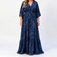 🌸👗 Dámské šaty s potiskem a výstřihem do V – Volný střih, elegantní vzor, lichotivá silueta pro romantický vzhled od každodenního nošení po speciální příležitosti 🌿💃