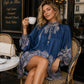 👗🌊Dámské retro šaty s vysokým límcem a pelerínou s květinovým vzorem — elegantní, nadčasové✨
