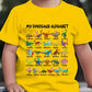 🦖👕Dětské tričko s dinosauřím písmenným vzorem