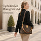 👜💼 Elegantní kabelka přes rameno pro ženy – vintage PU monogram, nastavitelný popruh, praktická elegance od kanceláře po každodenní nošení, bez námahy 🌸🏙️