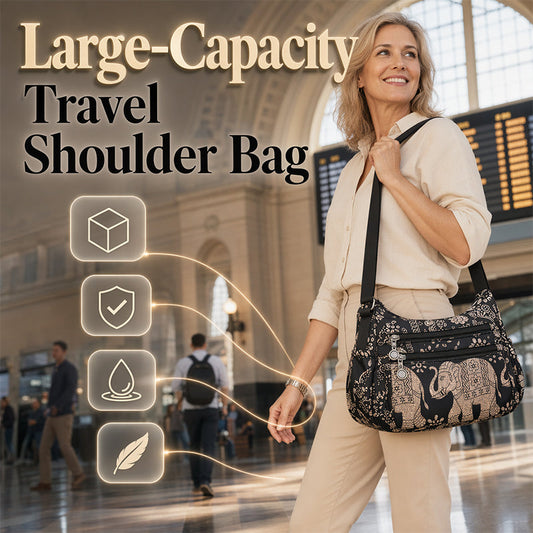 🔒🎒 Nylonová cestovní crossbody taška – Více kapes, bezpečné zapínání, kompaktní, ale prostorný formát, ideální na výlety i každodenní nošení 🗺️☕