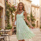 ✨👗Dámské midi šaty bez rukávů, s kulatým výstřihem a vrstvené