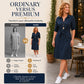 👗✨ Šaty košilového střihu po kolena, s páskem a rukávy 3/4 – elegantní a ženské, 4 barvy, velikosti S–2XL 👜🌿
