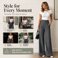 Trending Now⭐👖✨ Kalhoty s vysokým pasem a širokými nohavicemi s bočními knoflíky – lichotivá silueta a jedinečný detail pro bezstarostný styl