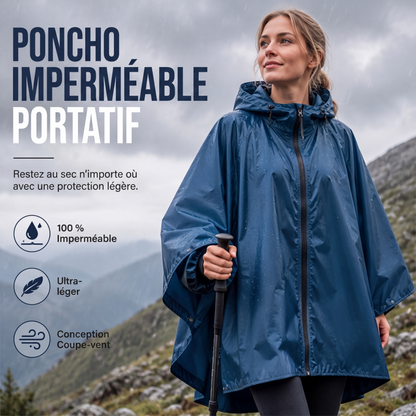Poncho do deště s kapucí unisex, nepromokavý a lehký
