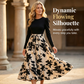 👗✨Dámské květované šaty do A-linky s dlouhým rukávem
