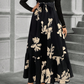 👗✨Dámské květované šaty do A-linky s dlouhým rukávem