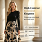 👗✨Dámské květované šaty do A-linky s dlouhým rukávem