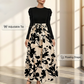 👗✨Dámské květované šaty do A-linky s dlouhým rukávem