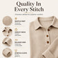 🧶✨ Dámský vafle úplet s dlouhým rukávem – Henley top – útulný, lichotivý a bez námahy stylový