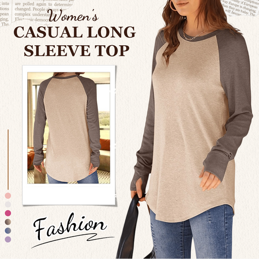 👚✨Dámské ležérní tričko s dlouhým rukávem a kulatým výstřihem✨𝘒𝘶𝘱𝘵𝘦 2 𝘢 𝘻í𝘴𝘬𝘦𝘫𝘵𝘦 𝘴𝘦𝘴𝘵𝘳𝘢𝘷𝘶 8% 𝘴𝘭𝘦𝘷𝘶