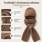 Dámská integrovaná plush pletená šála s kapucí