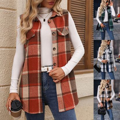 👚✨Dámská kostkovaná vesta na knoflíky✨𝘒𝘶𝘱 𝘫𝘢𝘬𝘦𝘬𝘰𝘭𝘪 2 𝘢 𝘻í𝘴𝘬𝘦𝘫 𝘥𝘢𝘭š𝘪́ 8% 𝘴𝘭𝘦𝘷𝘶