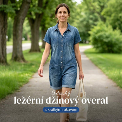 👖 Džínové kombinézy s krátkými rukávy | Prodyšné a příjemné na dotek 🌿